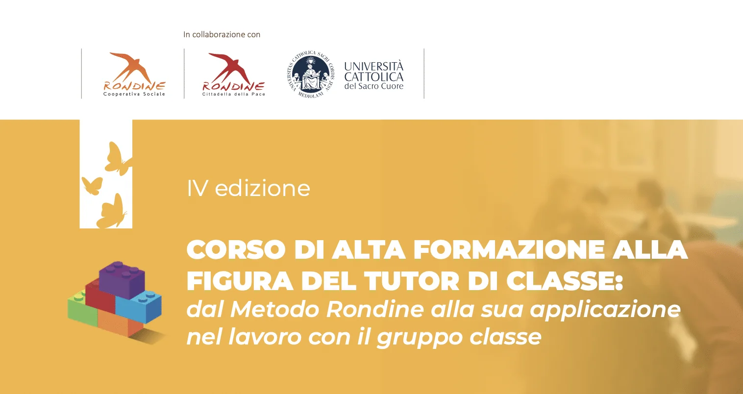 slide che presenta il corso di alta formazione alla figura di tutor di classe